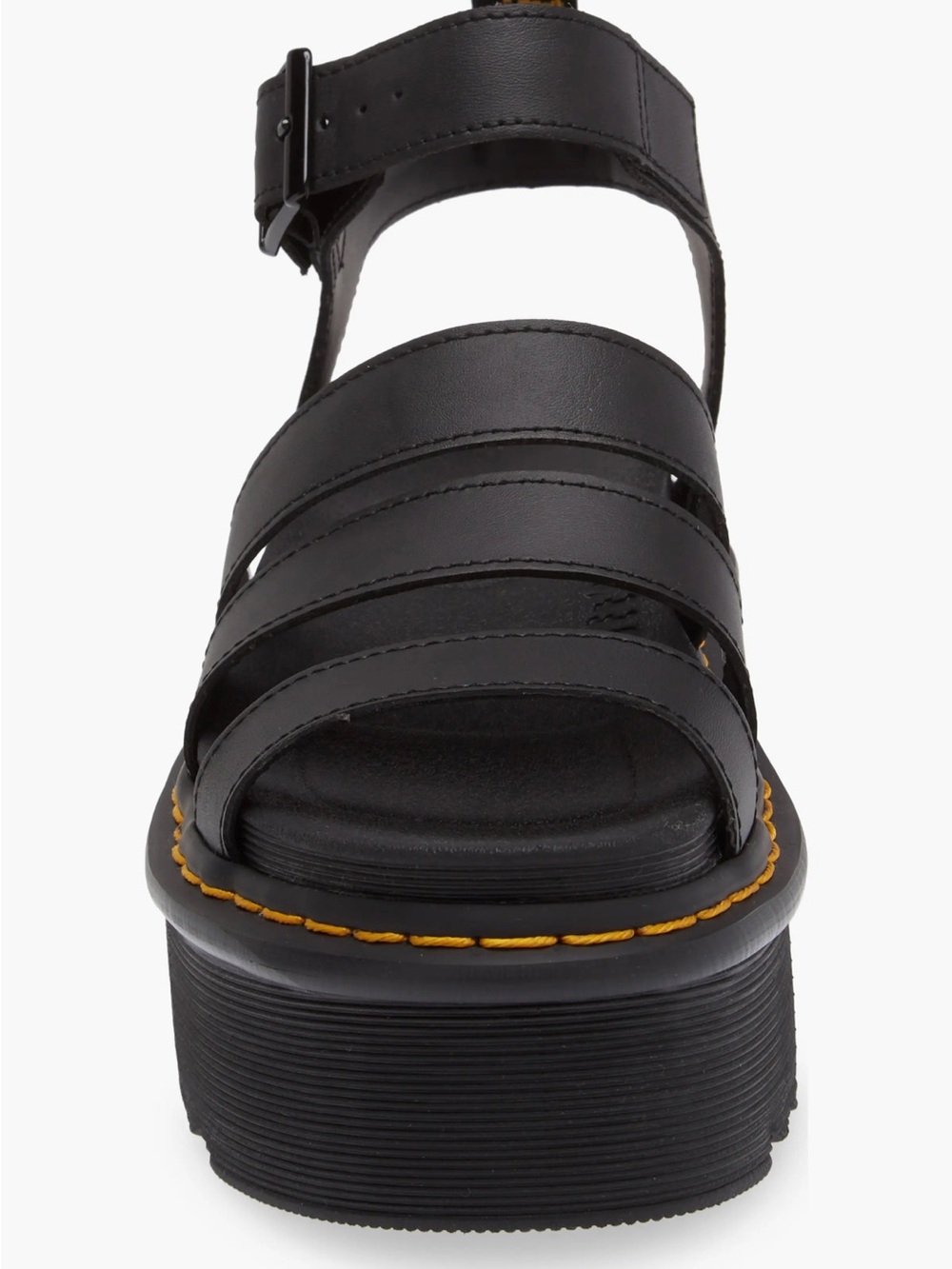 Dr. Martens Blaire Platform Sandal Black Leather Size 7 Nearly New - Picture 2 of 12